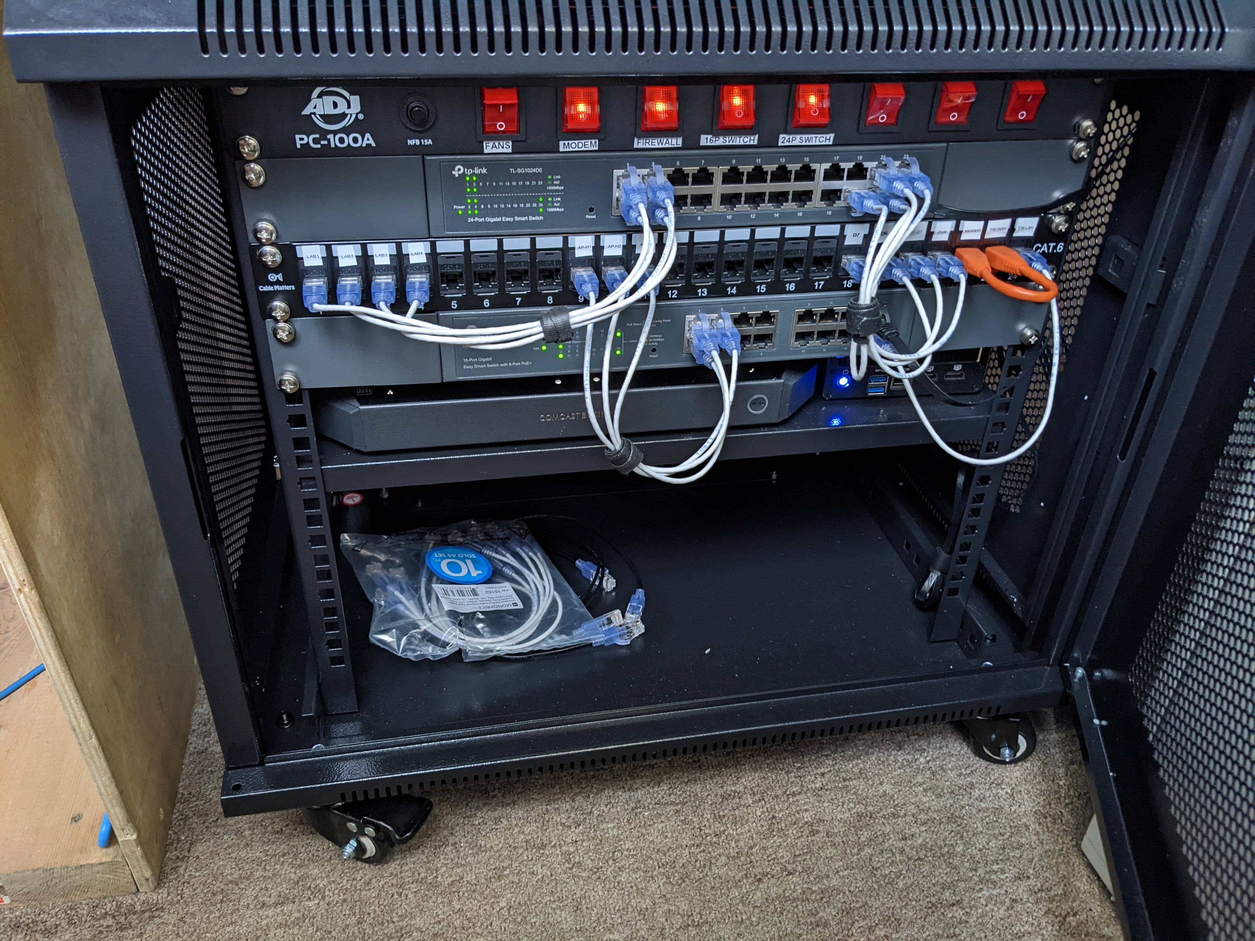Managed network switches installed for a small business IT client